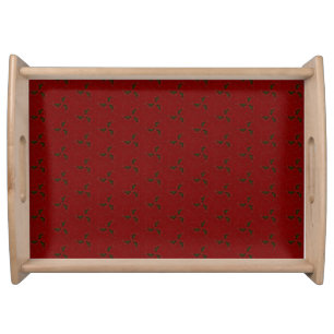 Christmas Holly Serving Tray
