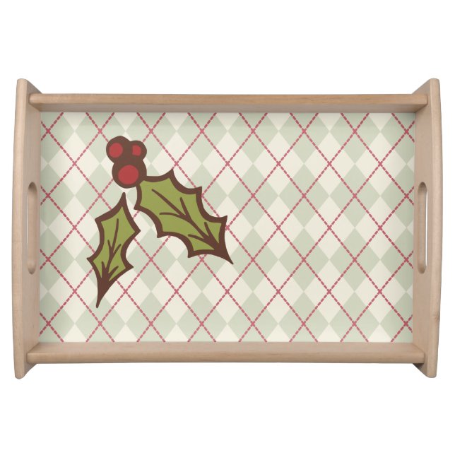 Christmas Holly Serving Tray (Front)
