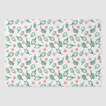 Christmas holly tissue paper