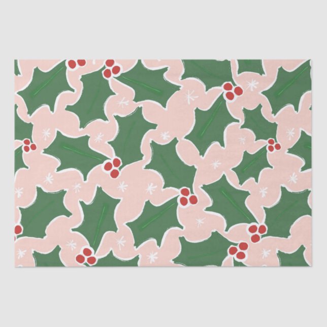 Christmas Holly Tissue Paper (Front)
