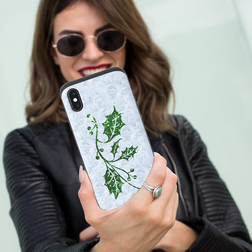 Christmas Holly iPhone X Slider Case