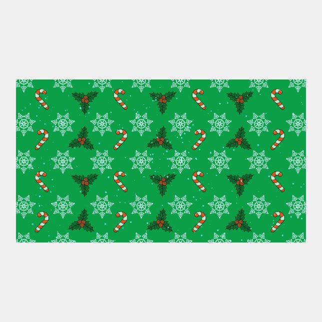 Christmas Holly With Snowflakes And Candy cane (Front)