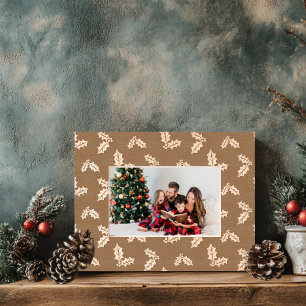 Christmas Holly Wooden Engraved Frames