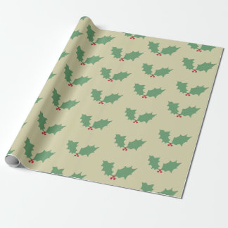 Christmas Holly Wrapping Paper