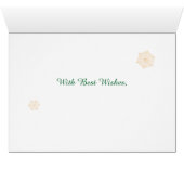 Christmas Holly Wreath for Great Boss, Snowflakes (Inside Horizontal (Bottom))