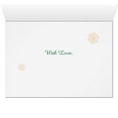 Christmas Holly Wreath, for Stepmother, Snowflakes (Inside Horizontal (Bottom))