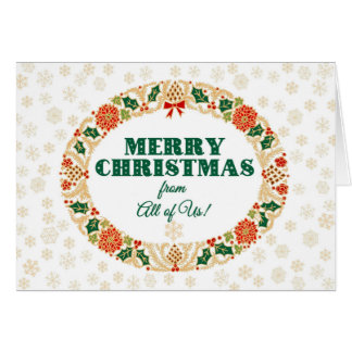 Christmas Holly Wreath from All of Us Snowflakes Cards