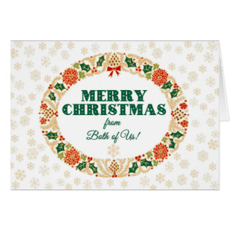 Christmas Holly Wreath from Both of Us Snowflakes Cards