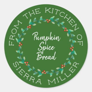 Christmas Holly Wreath Kitchen Treats Green Label