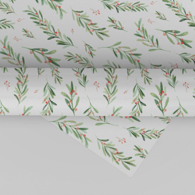 Christmas Holly Wreath Pattern Wrapping Paper (Creator Uploaded)