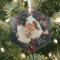 Christmas Holly Wreath Photo Ornament