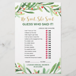 Christmas Holly Wreath "Wedding Word Search" Game