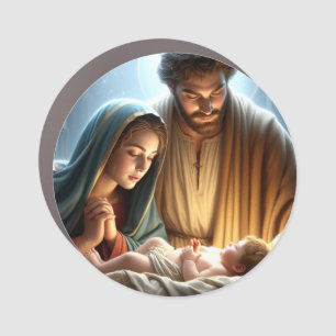 Christmas Holy Family Car Magnet