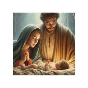 Christmas Holy Family Wood Wall Art