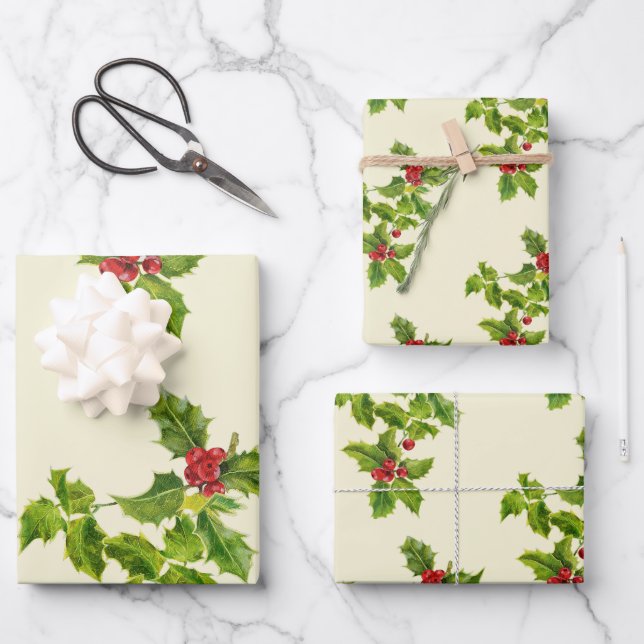 Christmas Holy INPAKPAPIER VEL Wrapping Paper Sheets (Front)