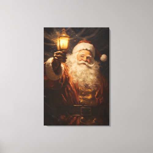Christmas home decor Santa with lantern