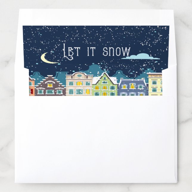 Christmas home let it snow holiday envelope liner (In Envelope)