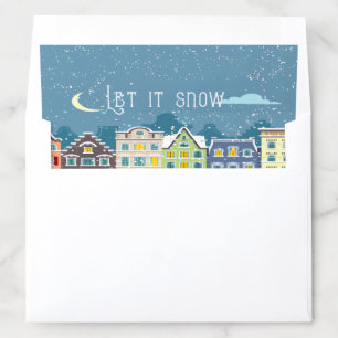 Christmas home let it snow holiday envelope liner