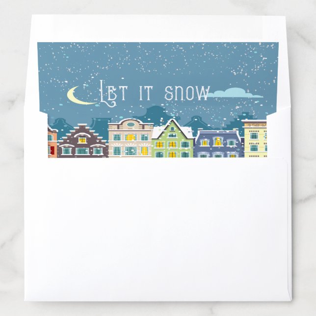 Christmas home let it snow holiday envelope liner (In Envelope)