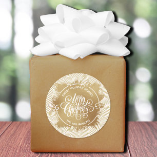 Christmas Homemade Holiday Baking Gold Classic Round Sticker