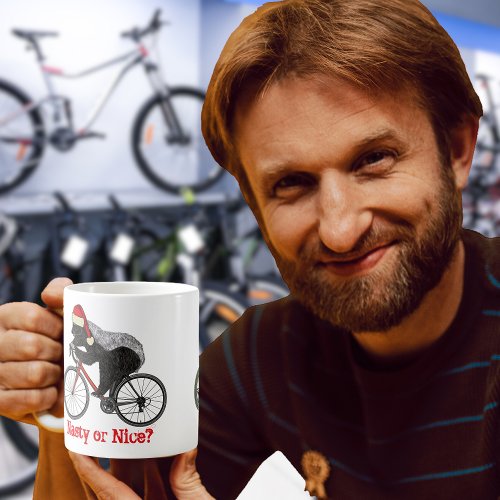 Christmas Honey Badger Bicycle Cycling Badass Coffee Mug