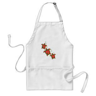 Christmas Honu Turtles Adult Apron