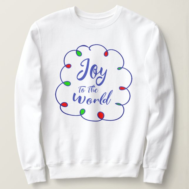 Christmas Hoodie, Womens Joy to the World Sweatshirt (Design Front)