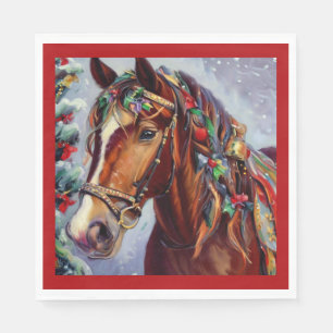 Christmas Horse 2 Napkins