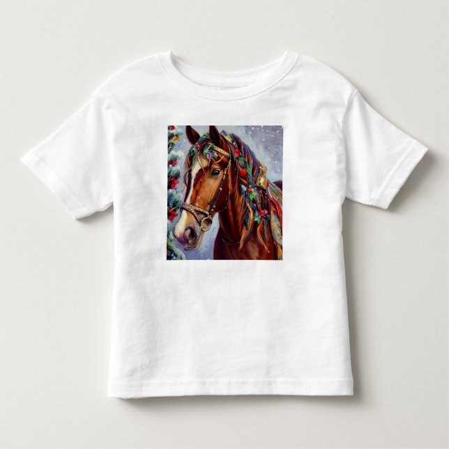 Christmas Horse 2 Toddler T-shirt (Front)