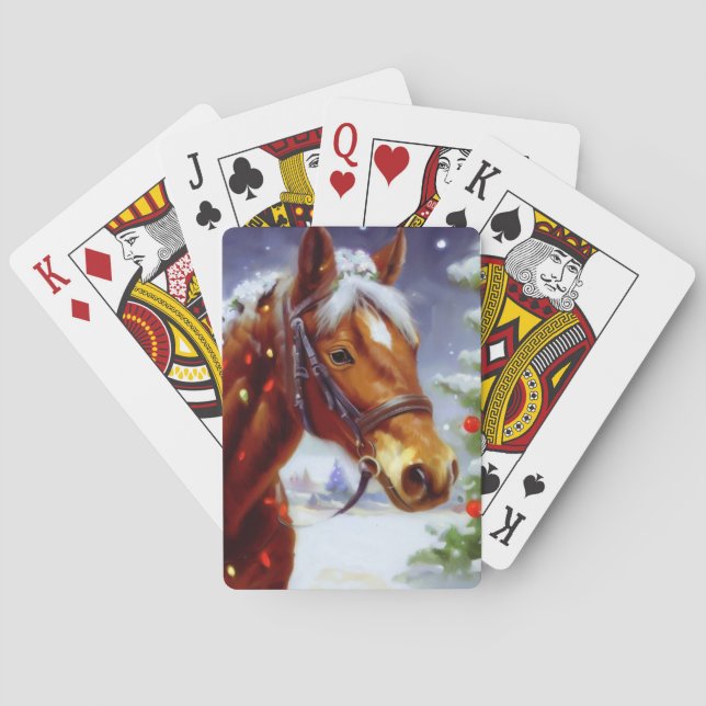 Christmas Horse (3) Poker Cards (Back)