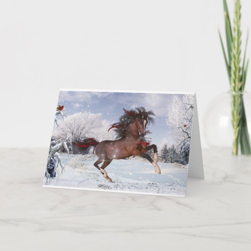 Christmas Horse Arabian Card