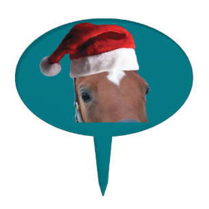 Christmas Horse Cake Topper
