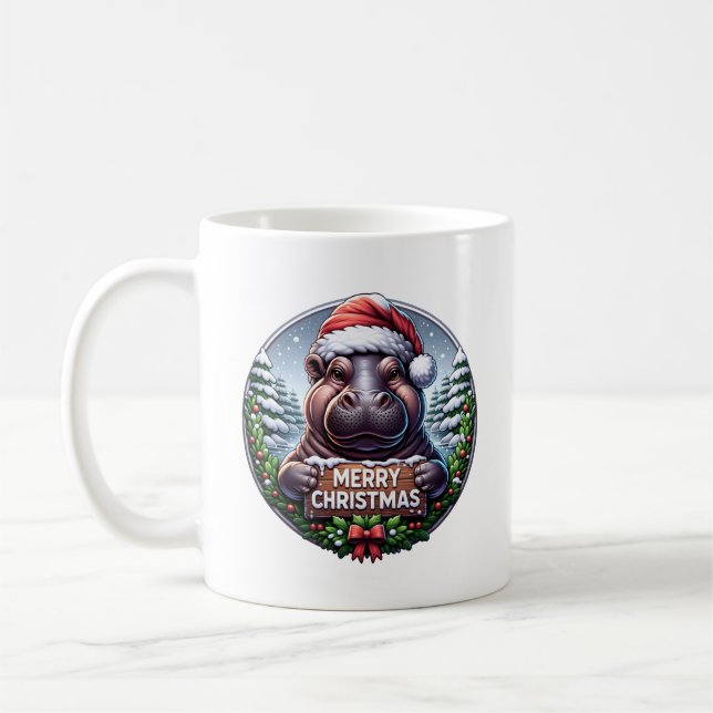 Christmas horse coffee mug (Left)