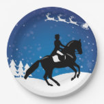 Christmas Horse Dressage Winter Paper Plates