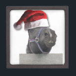 Christmas Horse Gift Box<br><div class="desc">cute farm horse wearing a Santa Hat</div>