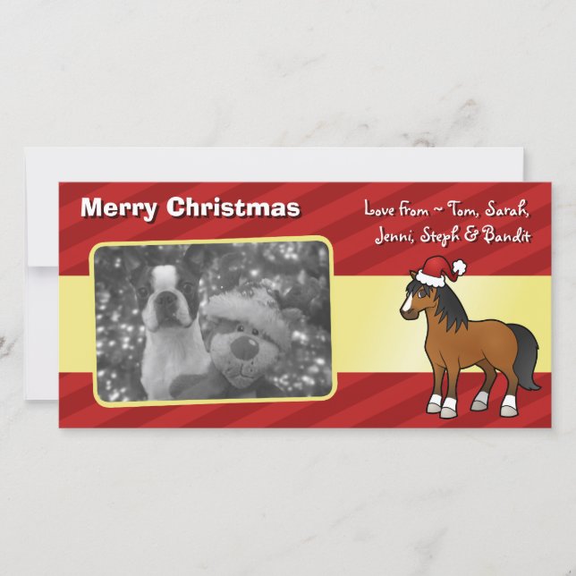 Christmas Horse Holiday Card (Front)