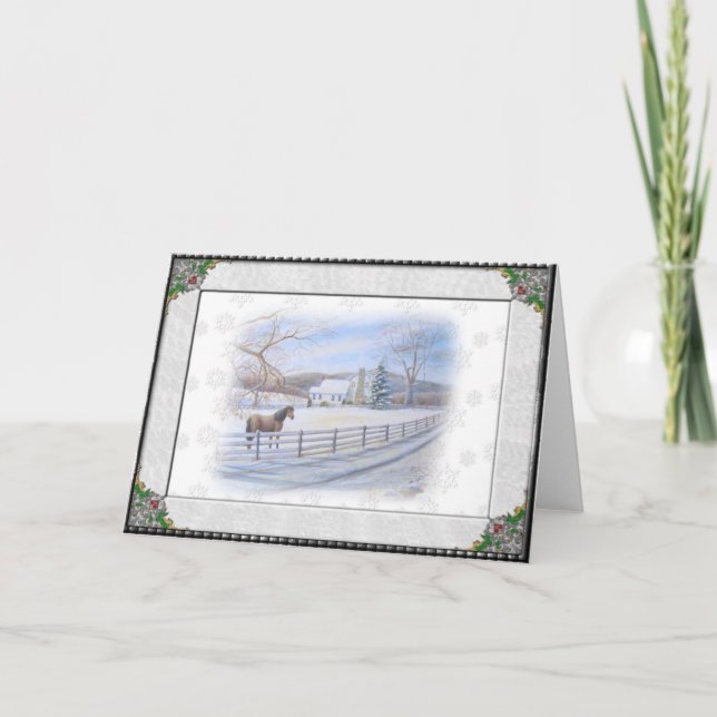 Christmas horse holiday card (Front)