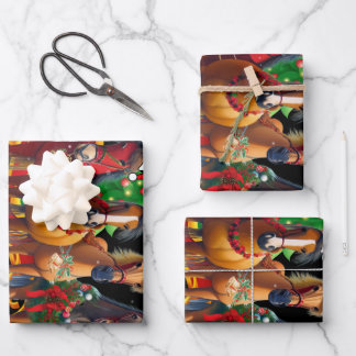 Christmas Horse Horse Lover Wrapping Paper Sheets