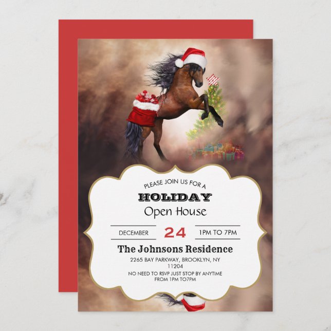 Christmas Horse            Invitation (Front/Back)