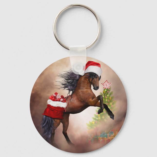 Christmas Horse Keychain (Front)