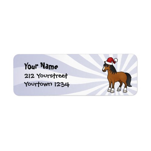 Christmas Horse Label