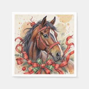 Christmas Horse Napkins