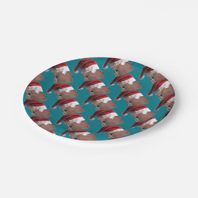 Christmas Horse Paper Plates (Angled)