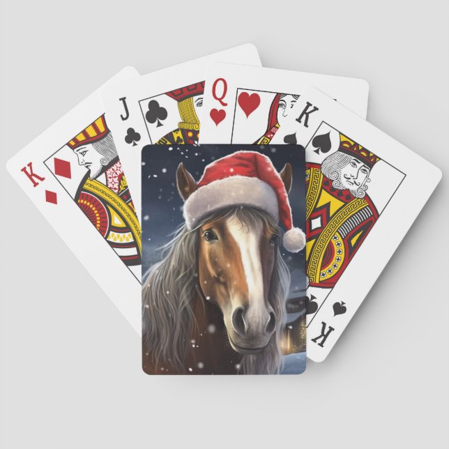 Christmas Horse  Poker Cards (Back)
