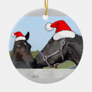 Christmas Horse & Pony Ceramic Ornament