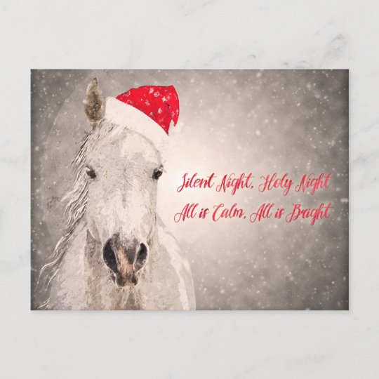 Christmas Horse PostCard Holiday Greetings | Zazzle.com