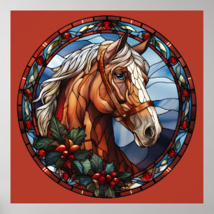 Christmas Horse Poster