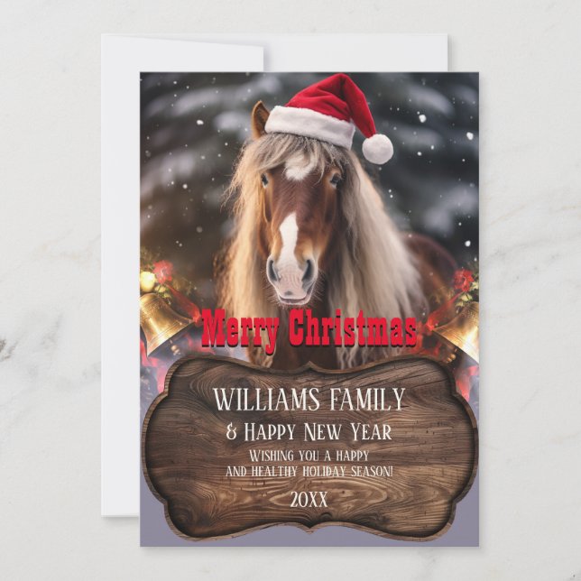 Christmas Horse Ranch Invitation (Front)
