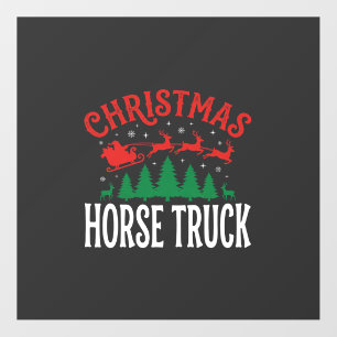 Christmas Horse Truck Santa Sleigh Floor Decals