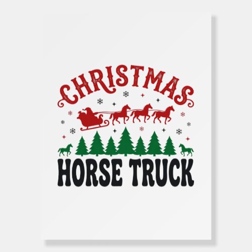 Christmas Horse Truck Western Santa Sleigh Design Foam Board